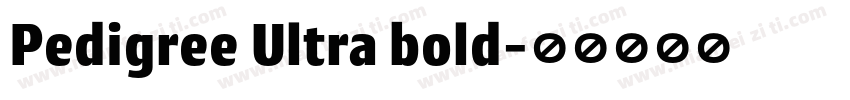 Pedigree Ultra bold字体转换